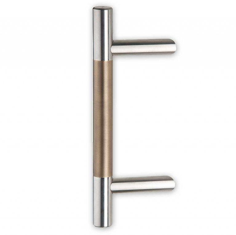 Bronze/Edelstahl Stoßgriff 0301. E/B - 123 Türgriffshop